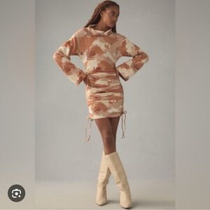 Anthropologie Daily Practice NWT Small Dress Mini Sheath Stretch Ruched Womens